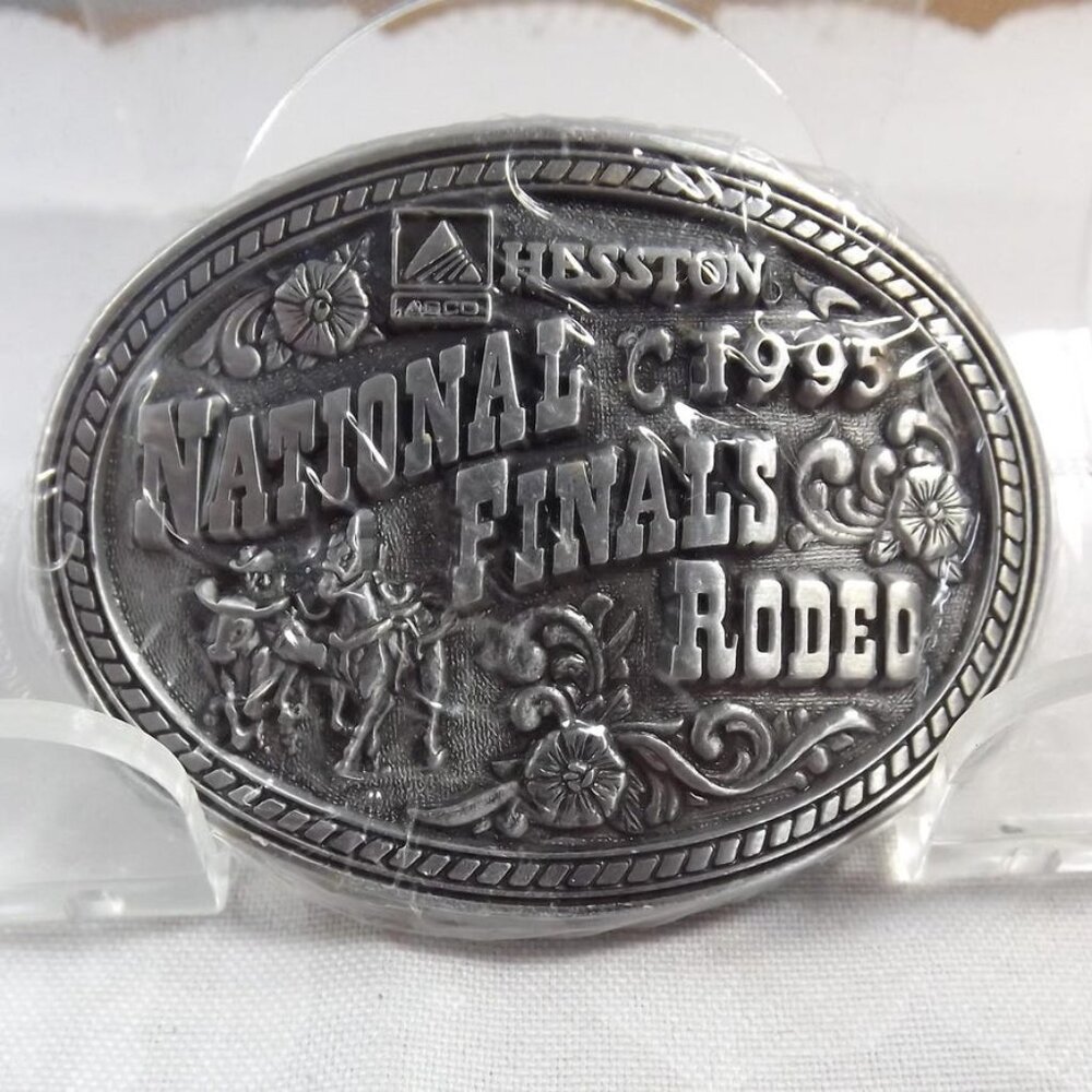 NOS 1995 Hesston National Finals Rodeo Child's Commemorative Belt Buckle